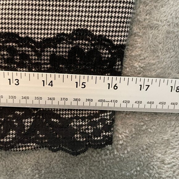 Y2K Charlotte Russe Women Dark Goth Coquette Micro Houndstooth Pencil Skirt 8 - Picture 10 of 13